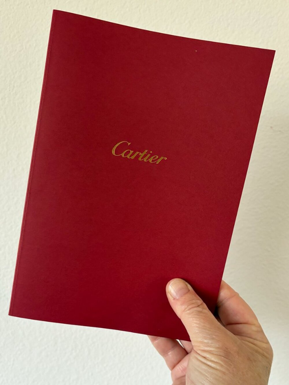 Cartier Red Notepad Notebook with Gold Logo – Luxury Stationery